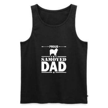 Samoyed proud dad - Men's Premium Organic Tank Top - black - Front - Michal (187cm)