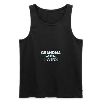 Twins Grandma of twins twins gift idea - Men's Premium Organic Tank Top - black - Front - AI Model Male 178 light (178cm)