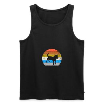 Parson Russell Terrier retro vintage silhouette - Men's Premium Organic Tank Top - black - Front - Michal (187cm)
