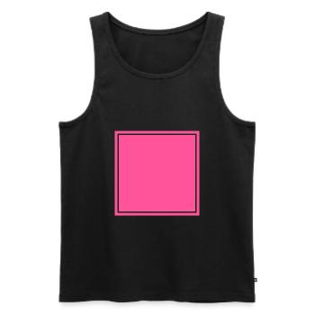 Square self-design - Men's Premium Organic Tank Top - black - Front - Michal (187cm)