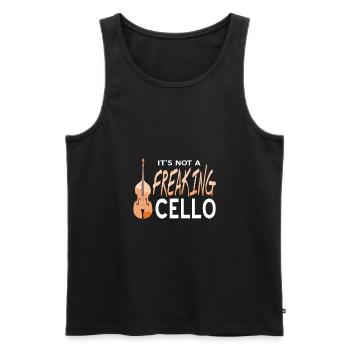 Kontrabass - Männer Premium Bio Tank Top - Schwarz - Vorne - Michal (187cm)