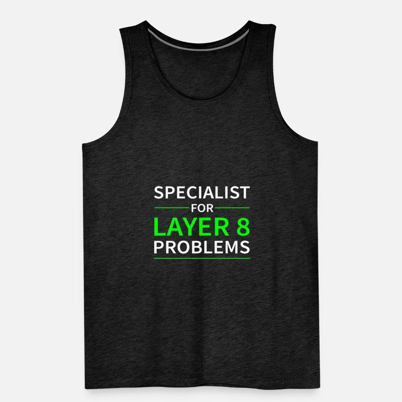 Specialist for layer 8 problems Geschenk Code Männer Premium Bio Tank Top