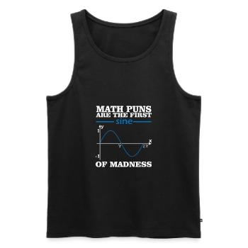 Cadeau scolaire de formule graphique mathématique - Débardeur bio Premium Homme - noir - Devant - Michal (187cm)