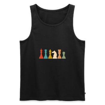 Chess piece chess player chess checkmate - Men's Premium Organic Tank Top - black - Front - AI Model Male 178 light (178cm)
