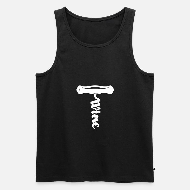Weinschraube - Männer Premium Bio Tank Top - Schwarz