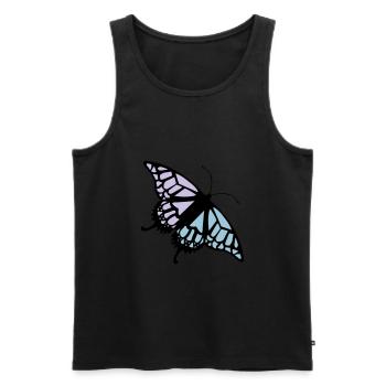 Butterfly (colors customizable) - Men's Premium Organic Tank Top - black - Front - AI Model Male 178 light (178cm)