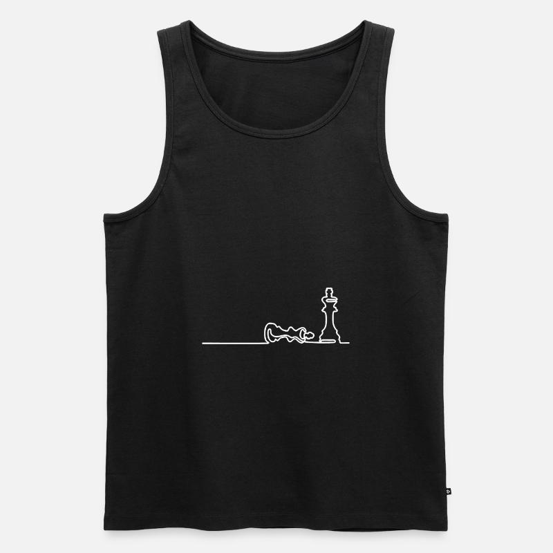 Schachherzschlag - Männer Premium Bio Tank Top - Schwarz