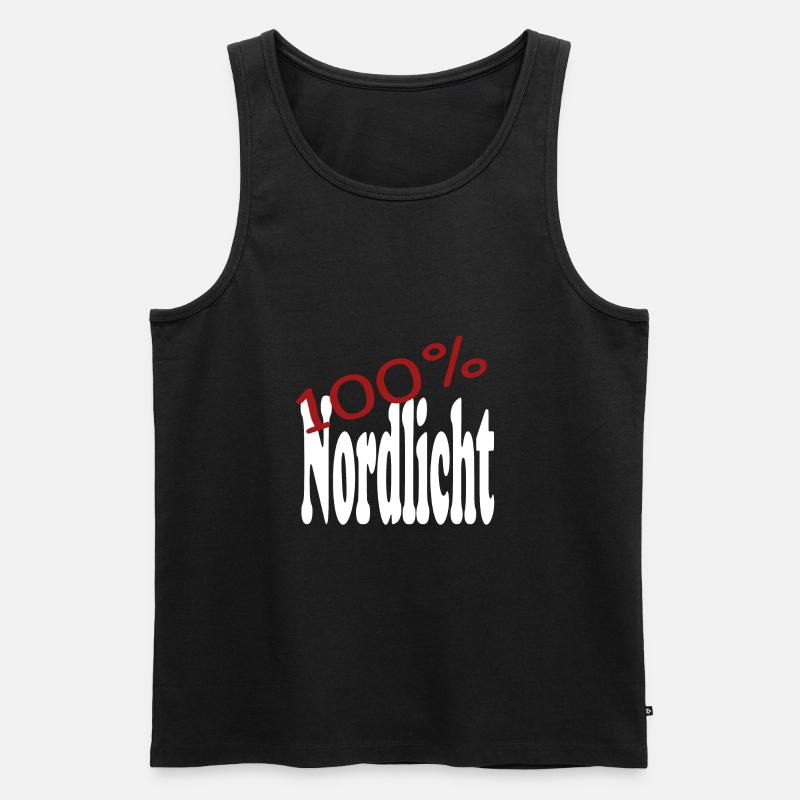 nordlicht w - Männer Premium Bio Tank Top - Schwarz