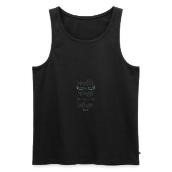 Psalm 91 4 5785 - Männer Premium Bio Tank Top - Schwarz - Vorne - AI Model Male 178 light (178cm)