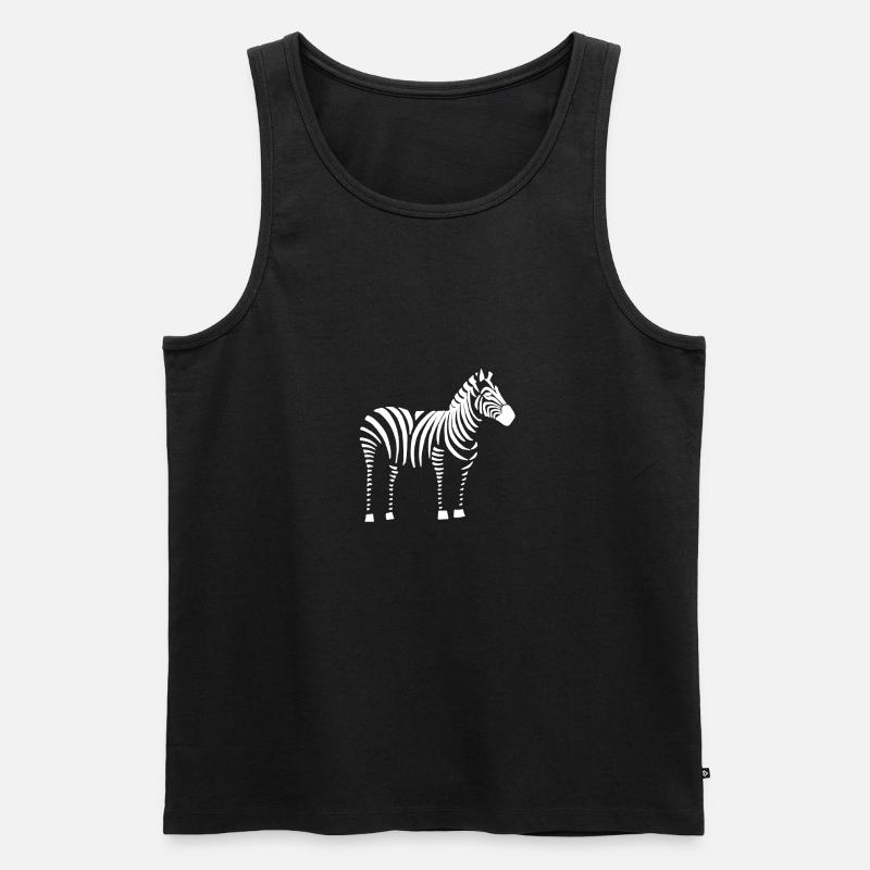 Zebra - Männer Premium Bio Tank Top - Schwarz