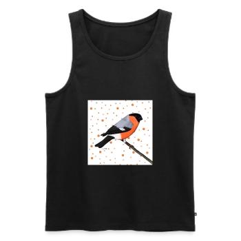 Bouvreuil Orange Oiseau Animal Femmes Hommes Enfants - Débardeur bio Premium Homme - noir - Devant - AI Model Male 178 light (178cm)