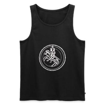 Templerorden Siegel der Tempelritter Geschenkidee - Männer Premium Bio Tank Top - Schwarz - Vorne - Michal (187cm)