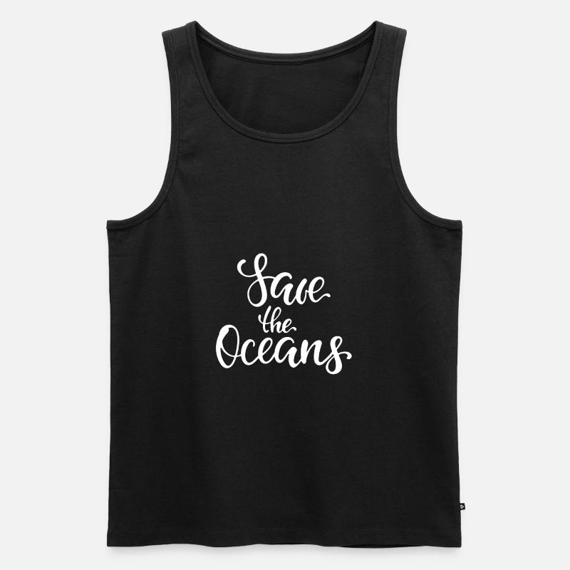 Ozeane retten - Männer Premium Bio Tank Top - Schwarz
