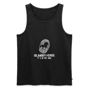 Islandpferd Isländer Tölt DNA Spruch Fingerabdruck - Männer Premium Bio Tank Top - Schwarz - Vorne - AI Model Male 178 light (178cm)