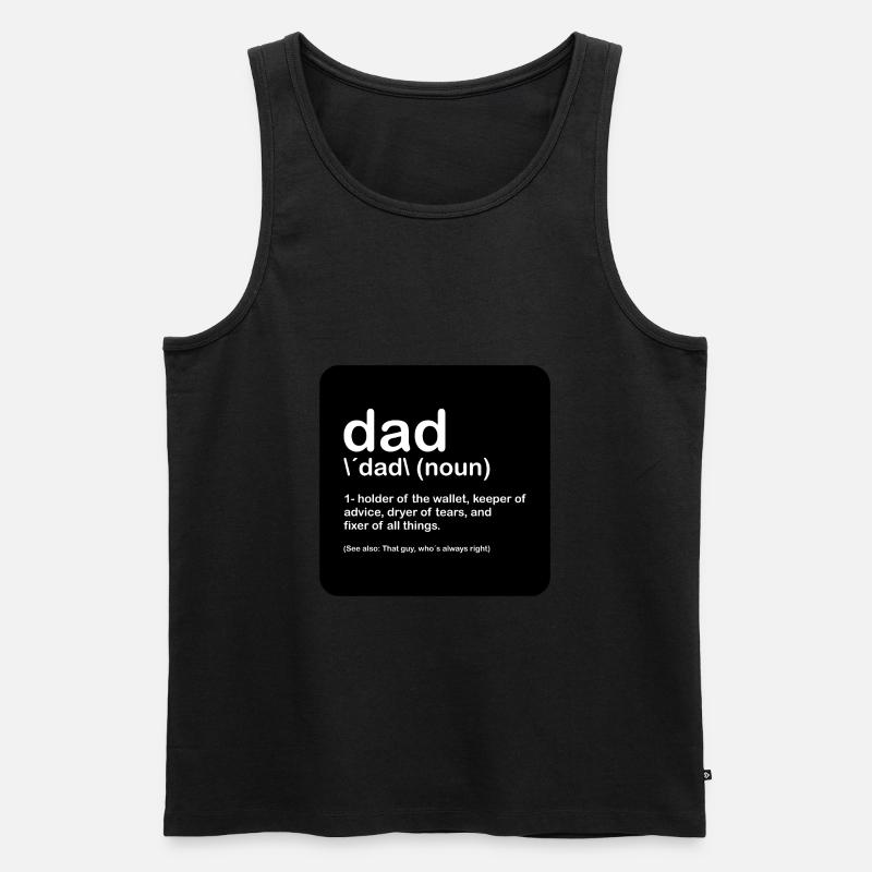 dad problemsolver black - Männer Premium Bio Tank Top - Schwarz