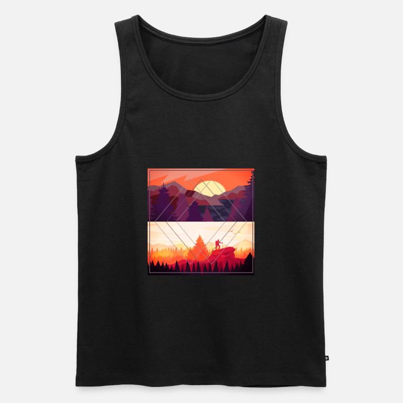 Modern Nature - Männer Premium Bio Tank Top - Schwarz