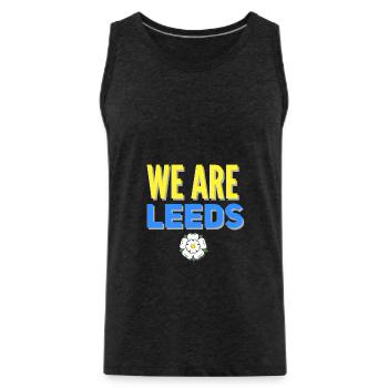 Leeds yorkshire - Men's Premium Organic Tank Top - charcoal grey - Front - Alexander (188cm)