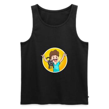 Zunge raus, Hände hoch - Männer Premium Bio Tank Top - Schwarz - Vorne - Michal (187cm)