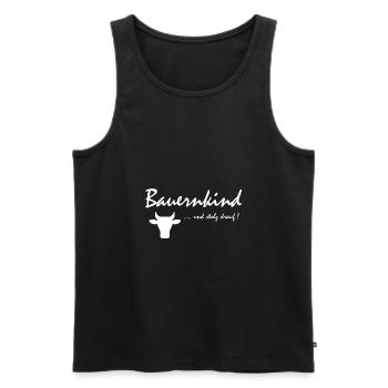Bauernkind Bayern Heimat Spruch Geschenk - Männer Premium Bio Tank Top - Schwarz - Vorne - Michal (187cm)