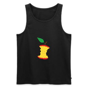 Apfel - Männer Premium Bio Tank Top - Schwarz - Vorne - AI Model Male 178 light (178cm)