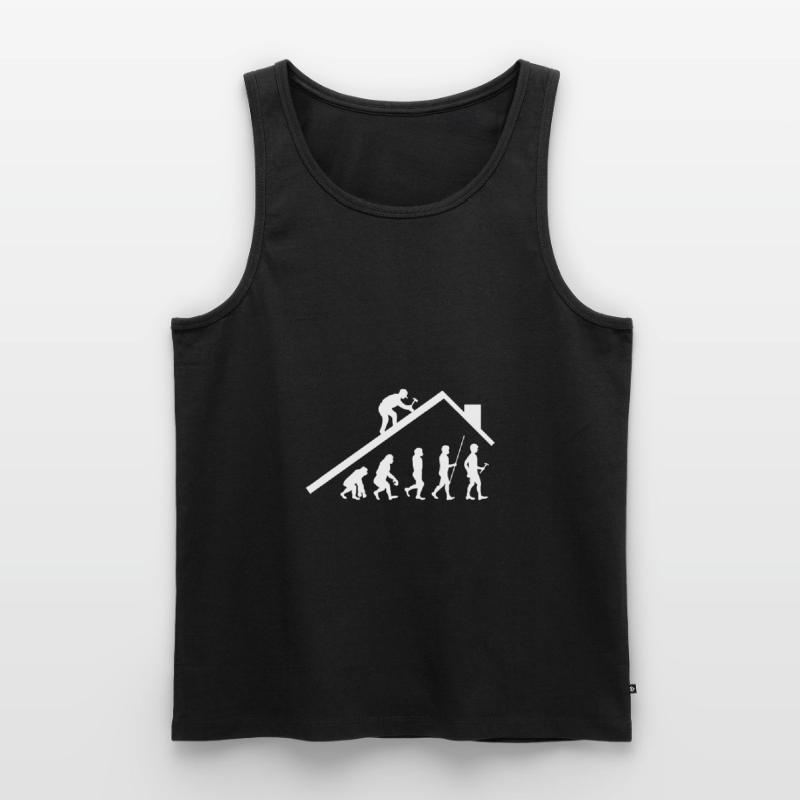 Evolution Art Zimmerer Dachdecker Geschenk Männer Premium Bio Tank Top