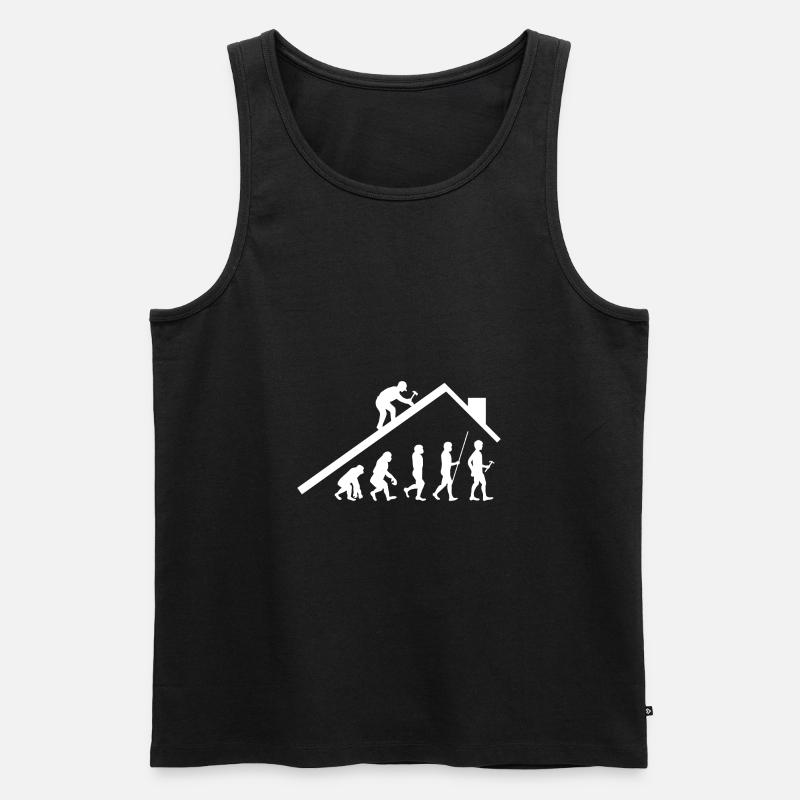 Cadeau de couvreur de charpentier Evolution Art - Débardeur bio Premium Homme - noir
