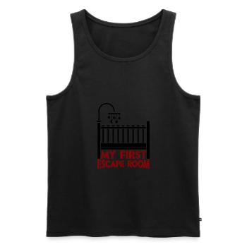 Ma première salle d'évasion - Noir - Débardeur bio Premium Homme - noir - Devant - AI Model Male 178 light (178cm)