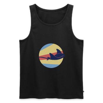 Stingray Vintage Design - Men's Premium Organic Tank Top - black - Front - Michal (187cm)