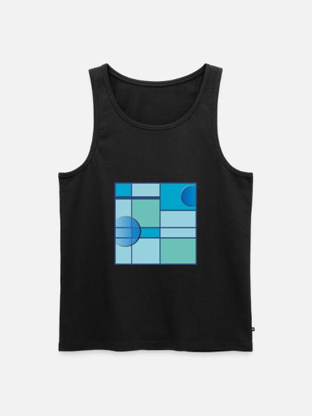 Mondrian in the sky - Men's Premium Organic Tank Top - black