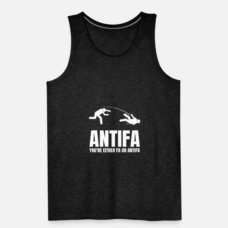 Antifa - Du bist entweder Fa oder Antifa Männer Premium Bio Tank Top
