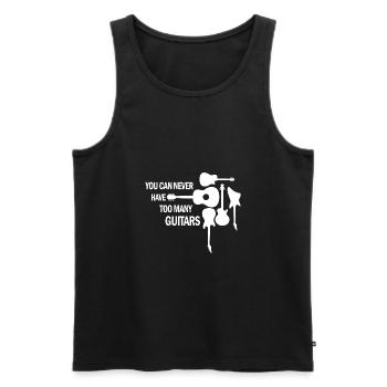 You can never have too many guitars Rock Geschenk - Männer Premium Bio Tank Top - Schwarz - Vorne - Michal (187cm)