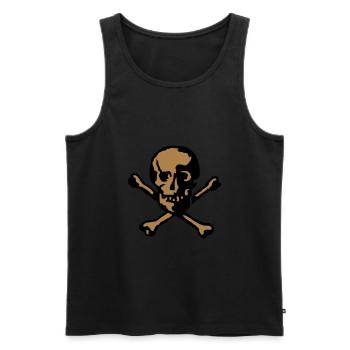 terrifying skull 2 - Men's Premium Organic Tank Top - black - Front - AI Model Male 178 light (178cm)