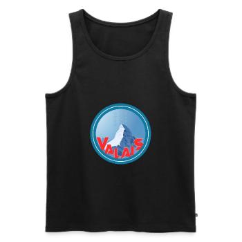Valais cervin - Men's Premium Organic Tank Top - black - Front - AI Model Male 178 light (178cm)