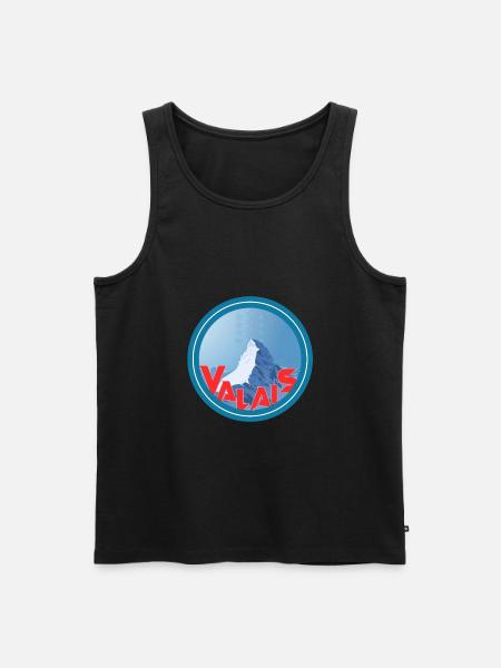 Walliser Gebärmutterhals - Männer Premium Bio Tank Top - Schwarz