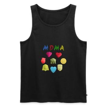 Mdma - Ecstasy - Men's Premium Organic Tank Top - black - Front - AI Model Male 178 light (178cm)