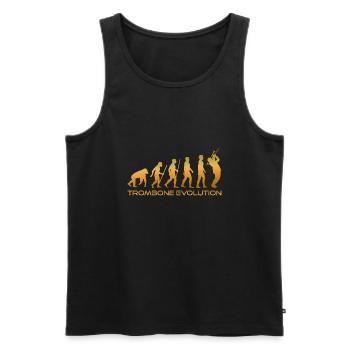 Trombone Evolution - Männer Premium Bio Tank Top - Schwarz - Vorne - AI Model Male 178 light (178cm)
