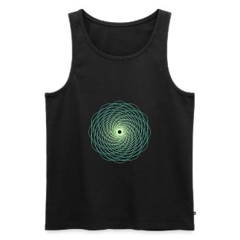 Sacred Geometry Spiralle - Men's Premium Organic Tank Top - black - Front - AI Model Male 178 light (178cm)