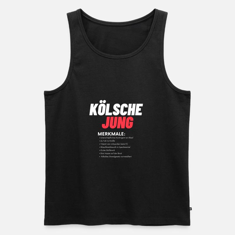 Kölsche Jung - Männer Premium Bio Tank Top - Schwarz