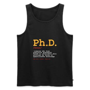 Phd Uni Student Abschluss Geschenk - Männer Premium Bio Tank Top - Schwarz - Vorne - AI Model Male 178 light (178cm)
