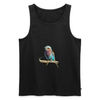 bird colored - colored bird - Men's Premium Organic Tank Top - black - Front - AI Model Male 178 light (178cm)