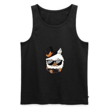 Llama lama alpaca no problama probllama - Men's Premium Organic Tank Top - black - Front - AI Model Male 178 light (178cm)