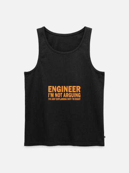 Engineer profession saying student gift - Men's Premium Organic Tank Top - black