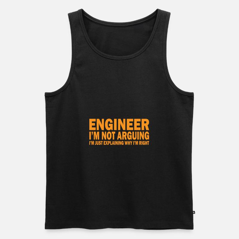 Engineer profession saying student gift - Men's Premium Organic Tank Top - black