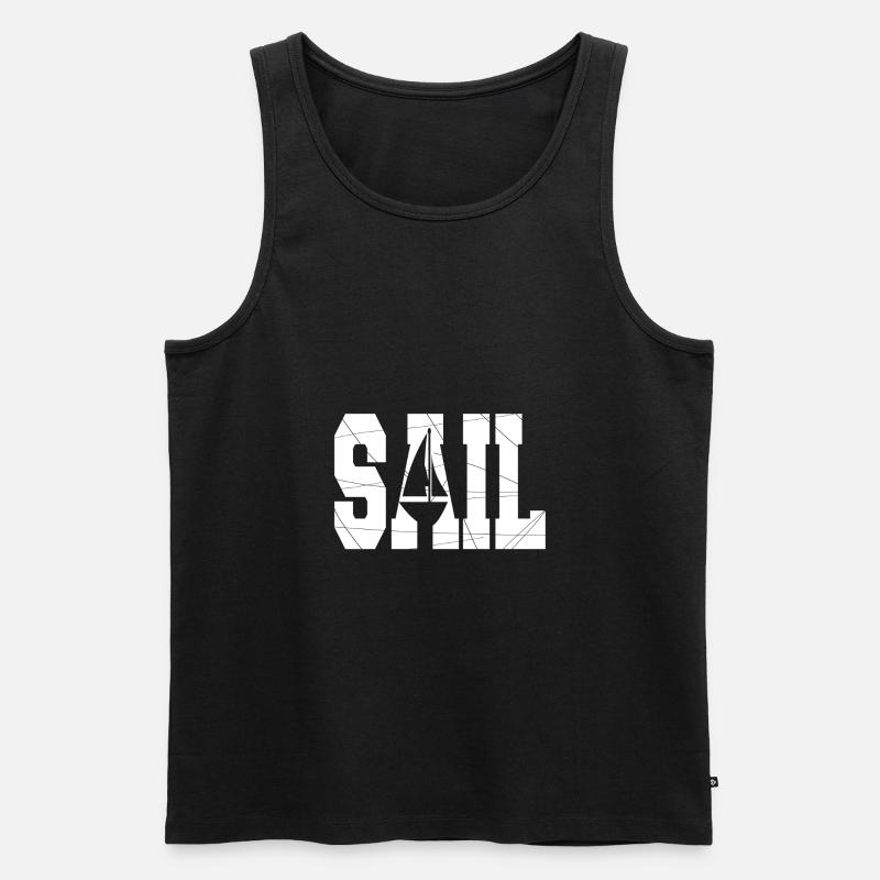 Segelboot - Männer Premium Bio Tank Top - Schwarz