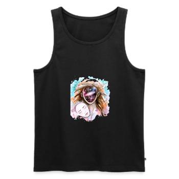 you are the universe - Männer Premium Bio Tank Top - Schwarz - Vorne - AI Model Male 178 light (178cm)