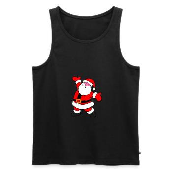 Nicholas - Men's Premium Organic Tank Top - black - Front - Michal (187cm)
