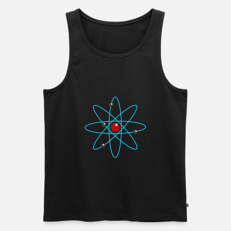 Atom - Männer Premium Bio Tank Top - Schwarz
