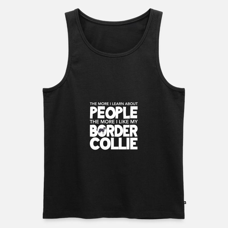 Border Collie - Männer Premium Bio Tank Top - Schwarz