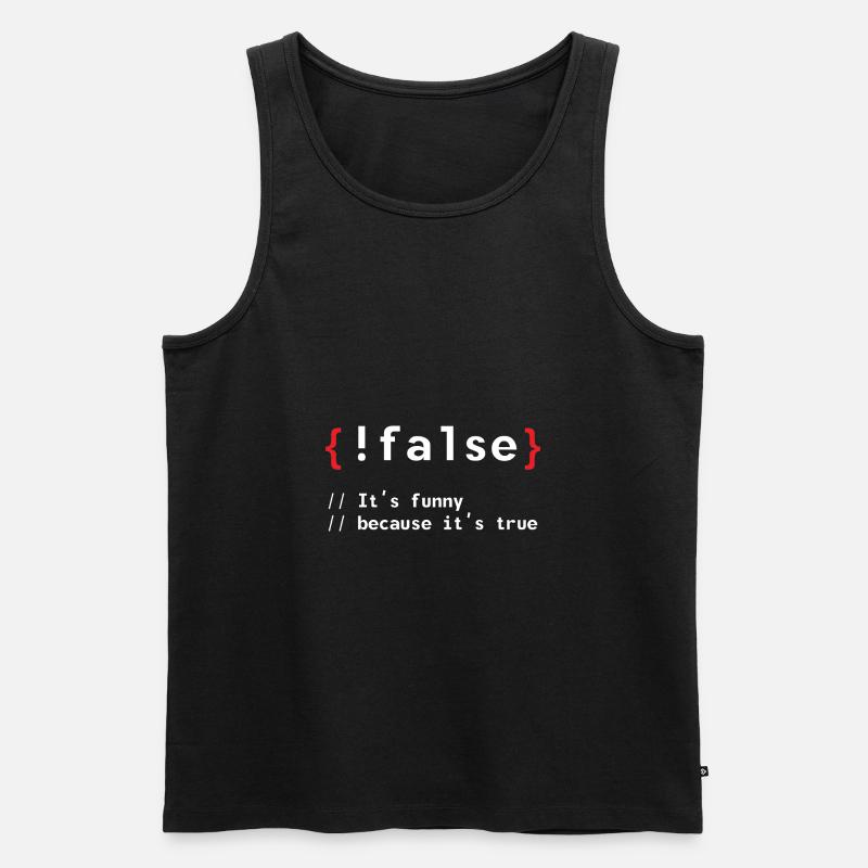 Coding Debug Admin Programme Cadeau - Débardeur bio Premium Homme - noir