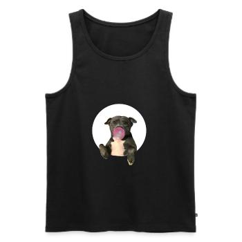 Staffordshire Bull Terrier - Débardeur bio Premium Homme - noir - Devant - Michal (187cm)